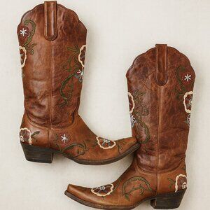 Old Gringo Bonnie Embroidered Western Cowboy Boots Floral Snip Toe Rhinestones